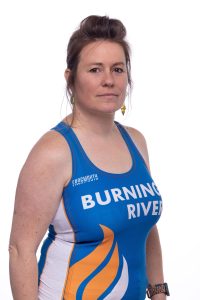 Angry Boda faces forward wearing a Burning River jersey.